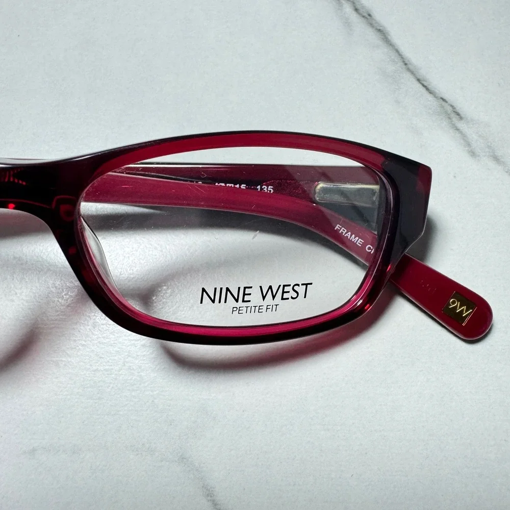 Nine West Petite Fit Eyeglasses Frames NW5092 612 Burgundy Red 47-15-135